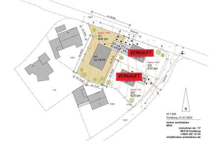 Grundstück zu verkaufen in Friedberg 640.000,00 € 806 m²