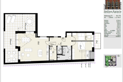 Wohnung zum Mieten in Bramsche 1.819,00 € 139.96 m²